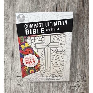 Compact Ultrathin Bible for Teens with Make-It-Your-Own Cover / NKJV *BRAND NEW*